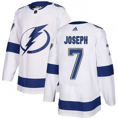 Adidas Tampa Bay Lightning Men #7 Mathieu Joseph White Road Authentic Stitched NHL Jersey->tampa bay lightning->NHL Jersey